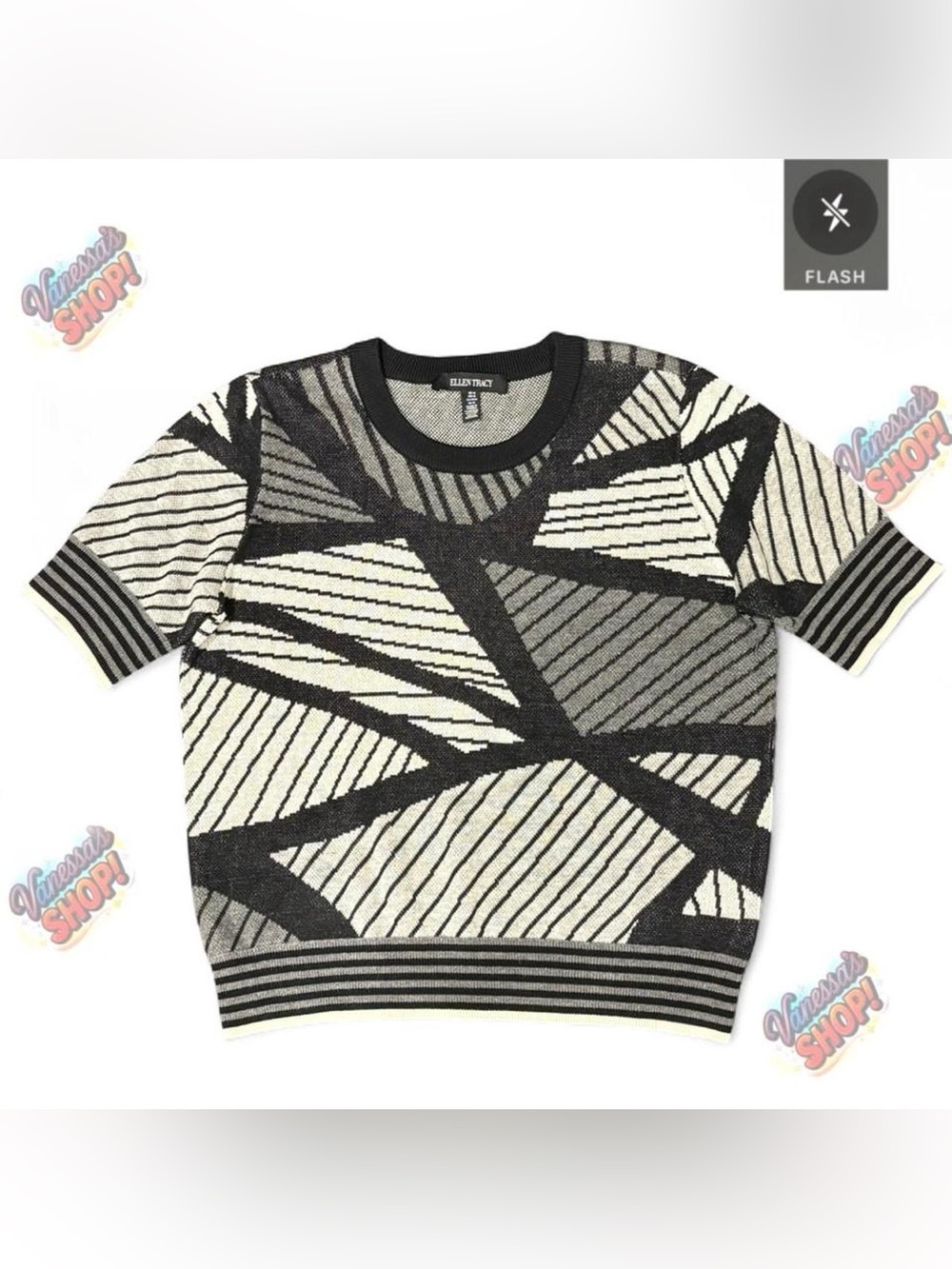 Ellen Tracy Short Sleeve Sweater!
